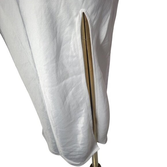 lulus White Halter Backless Midi Dress With Plunge Neckline & Side Slit Size S - Picture 3 of 7